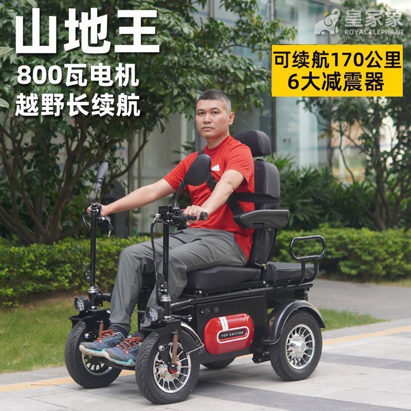 双把手双座背靠背越野代步车带后座